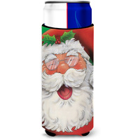 "Caroline's Treasures Jolly Santa Claus Michelob Ultra Koozies for Slim Cans, Multicolor"