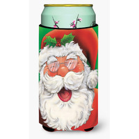 "Caroline's Treasures Jolly Santa Claus Tall Boy Koozie Hugger, Multicolor"