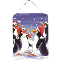 "Caroline's Treasures Holiday Penguins Wall or Door Hanging Prints AAH7264DS1216, 16HX12W, Multicolor"