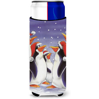 "Caroline's Treasures Holiday Penguins Michelob Ultra Koozies for Slim Cans, Multicolor"