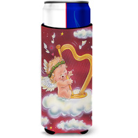 "Caroline's Treasures Angels with Harp Valentine's Michelob Ultra Koozies for Slim Cans, Multicolor"