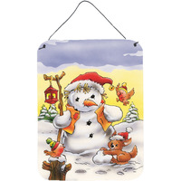 "Caroline's Treasures Scarecrow Snowman Wall or Door Hanging Prints AAH7295DS1216, 16HX12W, Multicolor"