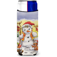 "Caroline's Treasures Scarecrow Snowman Michelob Ultra Koozies for Slim Cans, Multicolor"