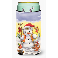 "Caroline's Treasures Scarecrow Snowman Tall Boy Koozie Hugger, Multicolor"