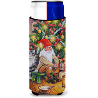 "Caroline's Treasures Christmas Gnome by the Tree Michelob Ultra Koozies for Slim Cans, Multicolor"