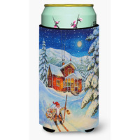 "Caroline's Treasures Christmas Gnome Headed Out Tall Boy Koozie Hugger, Multicolor"