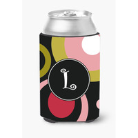 Monogram - Retro in Black Can or Bottle Beverage Insulator Hugger AM1001