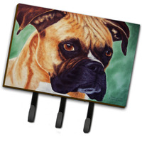 "Caroline's Treasures AMB1029TH68 Boxer by Tanya and Craig Amberson Leash or Key Holder, Large, Multicolor"