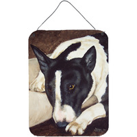 "Caroline's Treasures Bull Terrier by Tanya and Craig Amberson Wall or Door Hanging Prints AMB1030DS1216, 16HX12W, Multicolor"