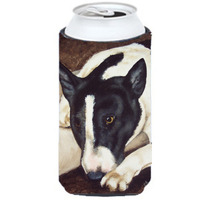 "Caroline's Treasures Bull Terrier by Tanya and Craig Amber Son Tall Boy Koozie Hugger, Multicolor"