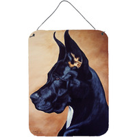 "Caroline's Treasures Black Dane Wall or Door Hanging Prints AMB1041DS1216, 16HX12W, Multicolor"