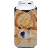 "Caroline's Treasures Pomeranian Tall Boy Koozie Hugger, Multicolor"