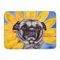 "Caroline's Treasures Sunflower Pug Floor Mat, 19"" x 27"", Multicolor"