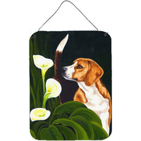 "Caroline's Treasures Beagle Lillies Wall or Door Hanging Prints AMB1077DS1216, 16HX12W, Multicolor"