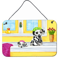 "Caroline's Treasures Bath Day Dalmatian Wall or Door Hanging Prints AMB1099DS812, 8""H x 12""W, Multicolor"