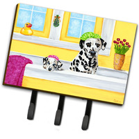 "Caroline's Treasures AMB1099TH68 Bath Day Dalmatian Leash or Key Holder, Large, Multicolor"