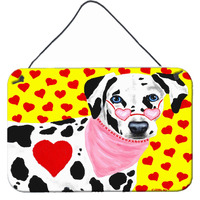 "Caroline's Treasures Hearts and Dalmatian Wall or Door Hanging Prints AMB1116DS812, 8""H x 12""W, Multicolor"