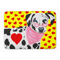"Caroline's Treasures Hearts and Dalmatian Floor Mat, 19"" x 27"", Multicolor"