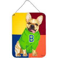 "Caroline's Treasures French Bulldog Go Team Wall or Door Hanging Prints AMB1138DS1216, 16HX12W, Multicolor"