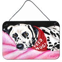 "Caroline's Treasures Need a Hug Dalmatian Wall or Door Hanging Prints AMB1148DS812, 8""H x 12""W, Multicolor"