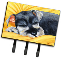 "Caroline's Treasures AMB1161TH68 Snoozing Schnauzer Leash or Key Holder, Large, Multicolor"