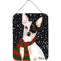 "Caroline's Treasures Snowy Chihuahua Wall or Door Hanging Prints AMB1170DS1216, 16HX12W, Multicolor"