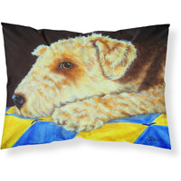 "Caroline's Treasures Airedale Terrier Momma's Quilt Fabric Standard Pillowcase AMB1174PILLOWCASE, Multicolor"