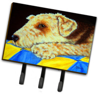 "Caroline's Treasures AMB1174TH68 Airedale Terrier Momma's Quilt Leash or Key Holder, Large, Multicolor"