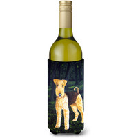"Caroline's Treasures Delta Airedale Terrier Wine Bottle Koozie Hugger, 750ml, Multicolor"