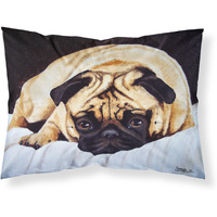"Caroline's Treasures Fred the Pug Fabric Standard Pillowcase AMB1194PILLOWCASE, Multicolor"