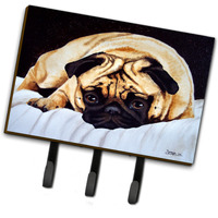 "Caroline's Treasures AMB1194TH68 Fred The Pug Leash or Key Holder, Large, Multicolor"