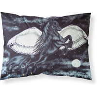 "Caroline's Treasures Black Flying Horse Fabric Standard Pillowcase AMB1222PILLOWCASE, Multicolor"