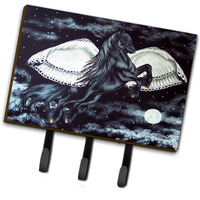 "Caroline's Treasures AMB1222TH68 Black Flying Horse Leash or Key Holder, Large, Multicolor"