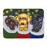 "Caroline's Treasures Christmas Stocking Surprise Labrador Floor Mat, 19"" x 27"", Multicolor"