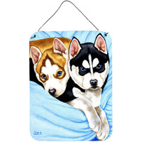 "Caroline's Treasures Snow Angels Siberian Husky Wall or Door Hanging Prints AMB1327DS1216, 16HX12W, Multicolor"