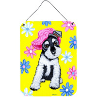 "Caroline's Treasures Spring Cutie Schnauzer Wall or Door Hanging Prints AMB1331DS1216, 16HX12W, Multicolor"