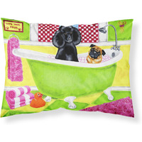 "Caroline's Treasures Tub for Two with Poodle and Pug Fabric Standard Pillowcase AMB1335PILLOWCASE, Multicolor"