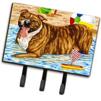 "Caroline's Treasures AMB1338TH68 Beach Bum Staffie Leash or Key Holder, Large, Multicolor"