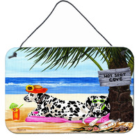 "Caroline's Treasures Hot Spot Cove Beach Dalmatian Wall or Door Hanging Prints AMB1342DS812, 8""H x 12""W, Multicolor"