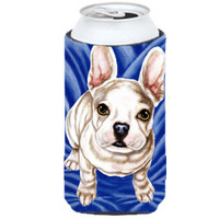 "Caroline's Treasures Diamond In Blue French Bulldog Tall Boy Koozie Hugger, Multicolor"