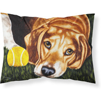 "Caroline's Treasures Have Ball Will Travel Beagle Fabric Standard Pillowcase AMB1358PILLOWCASE, Multicolor"