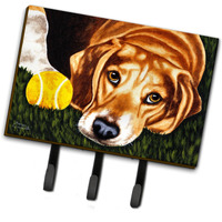 "Caroline's Treasures AMB1358TH68 Have Ball Will Travel Beagle Leash or Key Holder, Large, Multicolor"