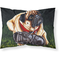 "Caroline's Treasures Cluster Buster the Pug Fabric Standard Pillowcase AMB1382PILLOWCASE, Multicolor"