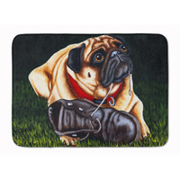 "Caroline's Treasures Cluster Buster the Pug Floor Mat, 19"" x 27"", Multicolor"