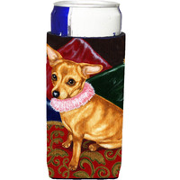 "Caroline's Treasures Pillow Princess Chihuahua Michelob Ultra Koozies for Slim Cans, Multicolor"