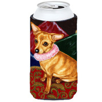"Caroline's Treasures Pillow Princess Chihuahua Tall Boy Koozie Hugger, Multicolor"