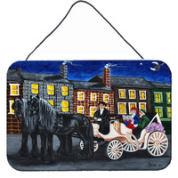 "Caroline's Treasures City Carriage Ride Horse Wall or Door Hanging Prints AMB1409DS812, 8""H x 12""W, Multicolor"