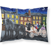 "Caroline's Treasures City Carriage Ride Horse Fabric Standard Pillowcase AMB1409PILLOWCASE, Multicolor"