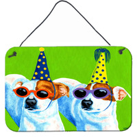 "Caroline's Treasures Party Animals Jack Russell Terriers Wall or Door Hanging Prints AMB1441DS812, 8""H x 12""W, Multicolor"