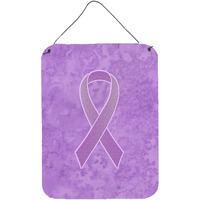 "Caroline's Treasures Lavender Ribbon for All Cancer Awareness Wall or Door Hanging Prints, 16"" x 12"""